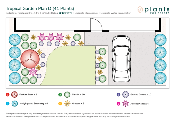 Tropical Garden Plan D