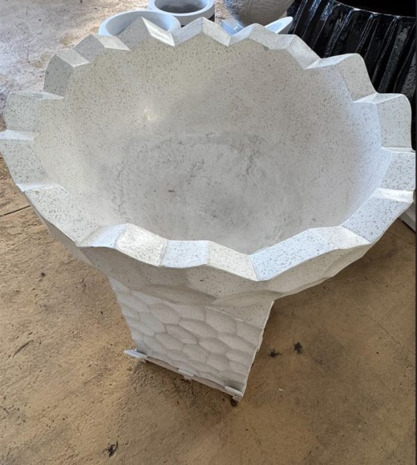 Plant Pots Terrazzo Dimple Motif Bowl with Stand