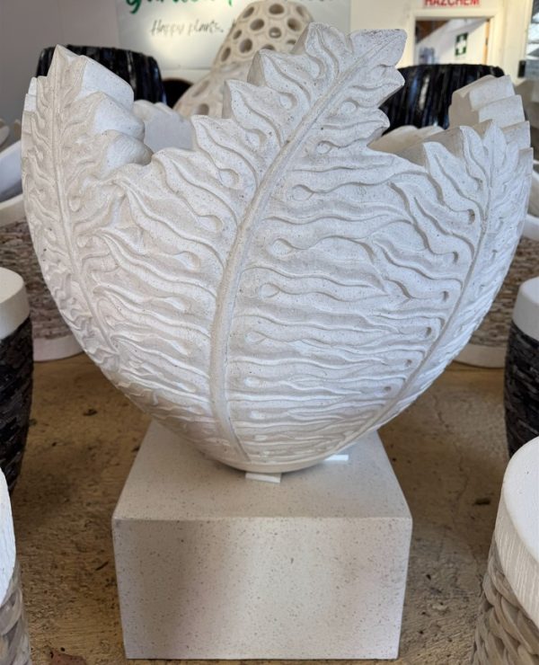 Terrazzo Monstera Carving with Stand